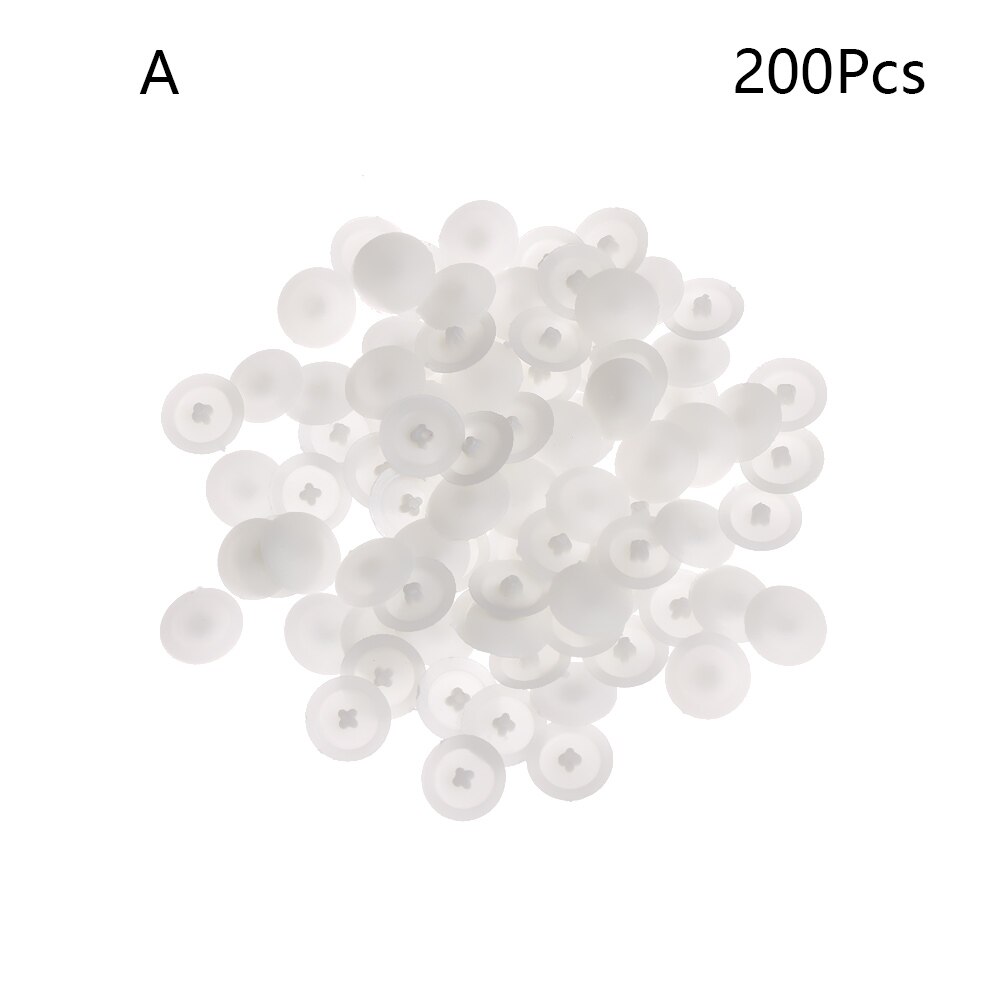 200 stk/pose praktiske selvskærende skruer indretningsdæksel plastmøtrikker bolte dæksler udvendige beskyttelseshætter møbel hardware hul: -en