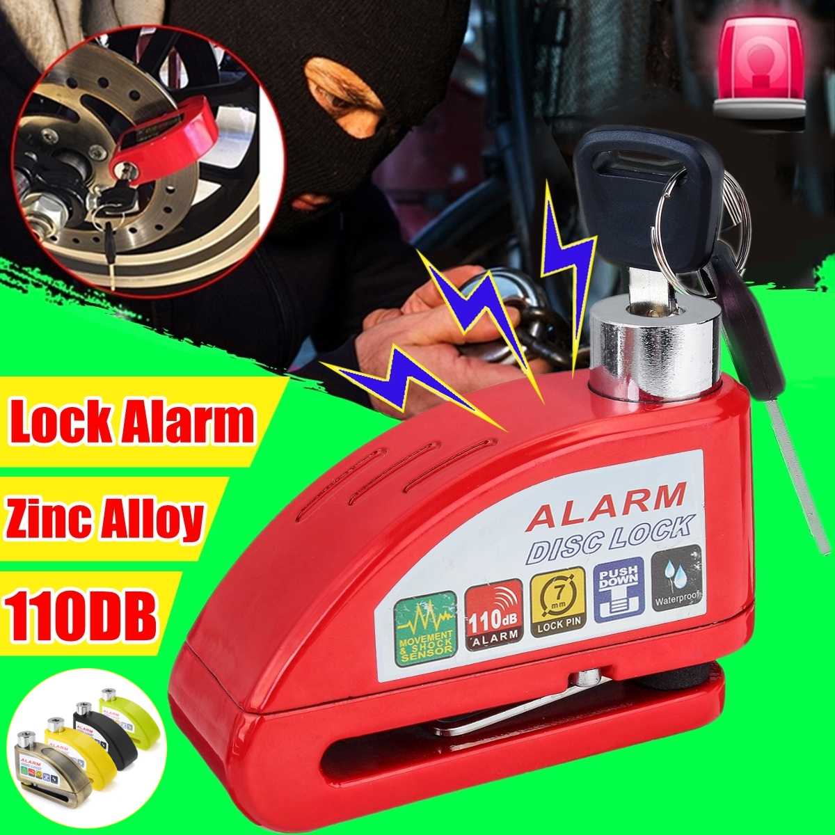 Motorfiets scooter beveiliging antidiefstal wiel schijfrem slot alarm kit 2m/6ft herinneringskabel alarm slot fiets rem tas