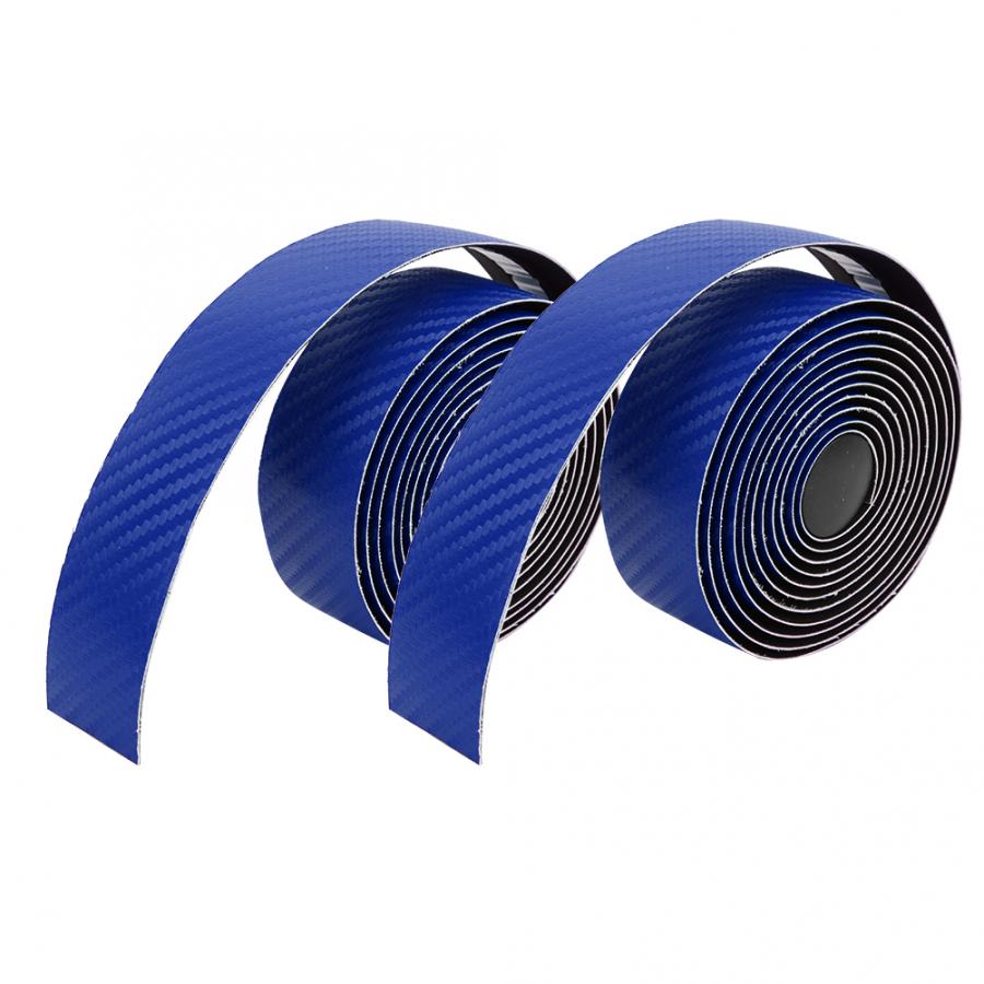 Fietsstuur Tape PU Ademend Racefiets Fietsstuur Tape Hoge Elastische Handvat Bar Ademend antislip Riem: Marineblauw