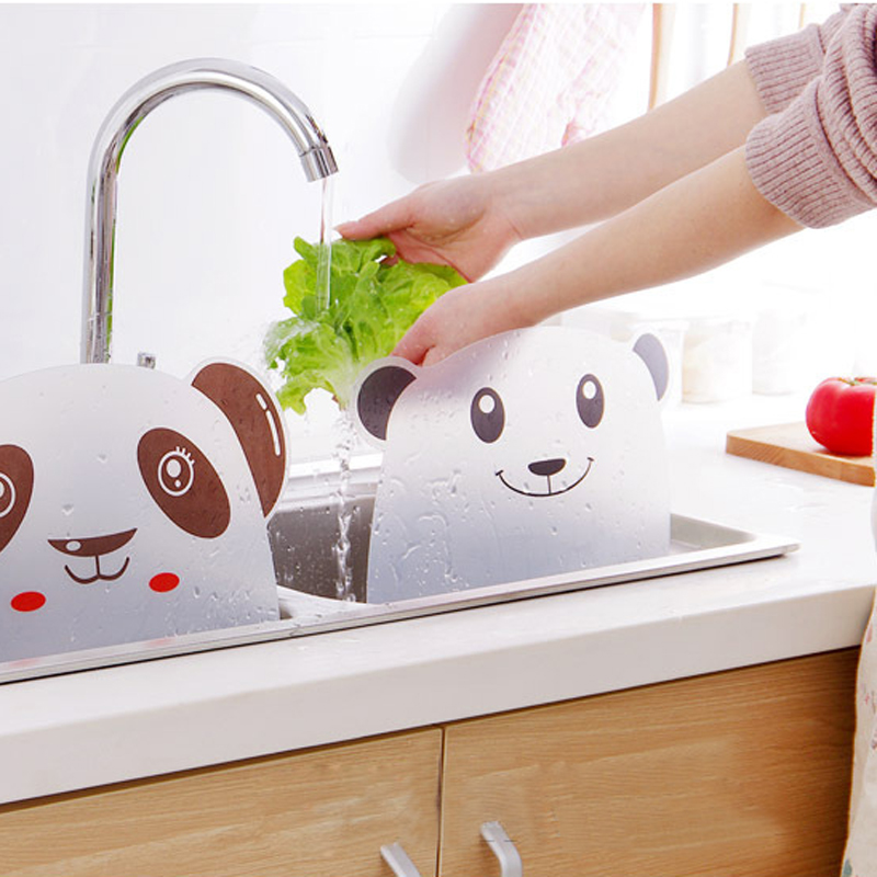 Cartoon Vorm Water Splash Guard Baffle Board Sucker Wastafel Sink Boord Keuken Gadgets Ondoordringbare Water Baffle Plaat