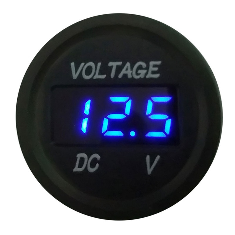 Mini Digitale Voltmeter Dc 12V-24V Digitale Motorfiets Voltmeter Voltage Panel Meter Electromobile Led Motorfiets Auto Voltmeter
