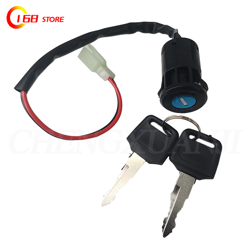 Interruptor de llave de encendido para ciclomotor, 2 cables, orificio de 28mm, accesorio para moto de cross ATV, herramienta de encendido/apagado para Go-Kart de motocicleta eléctrica duradera