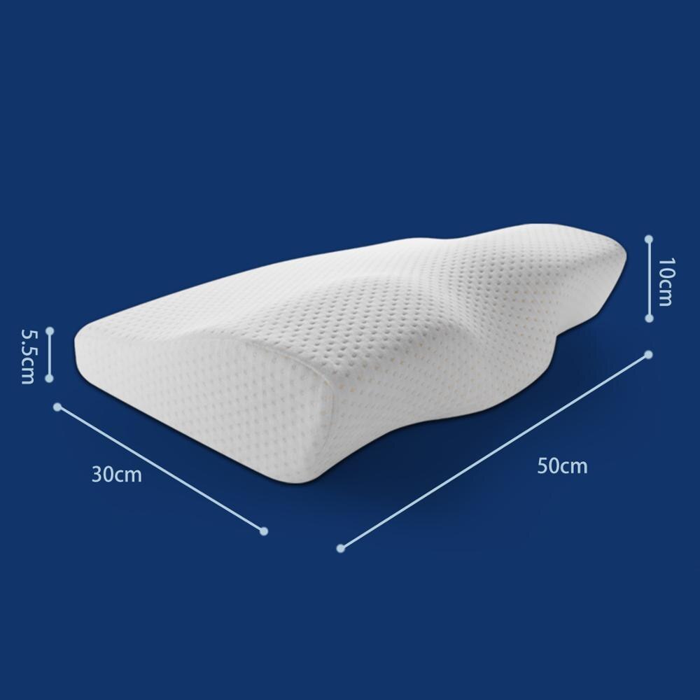 Memory Foam Beddengoed Kussen Nek Bescherming Trage Rebound Memory Foam Vlinder Vormige Kussen Gezondheid Cervicale Nek Grootte In 50*30Cm