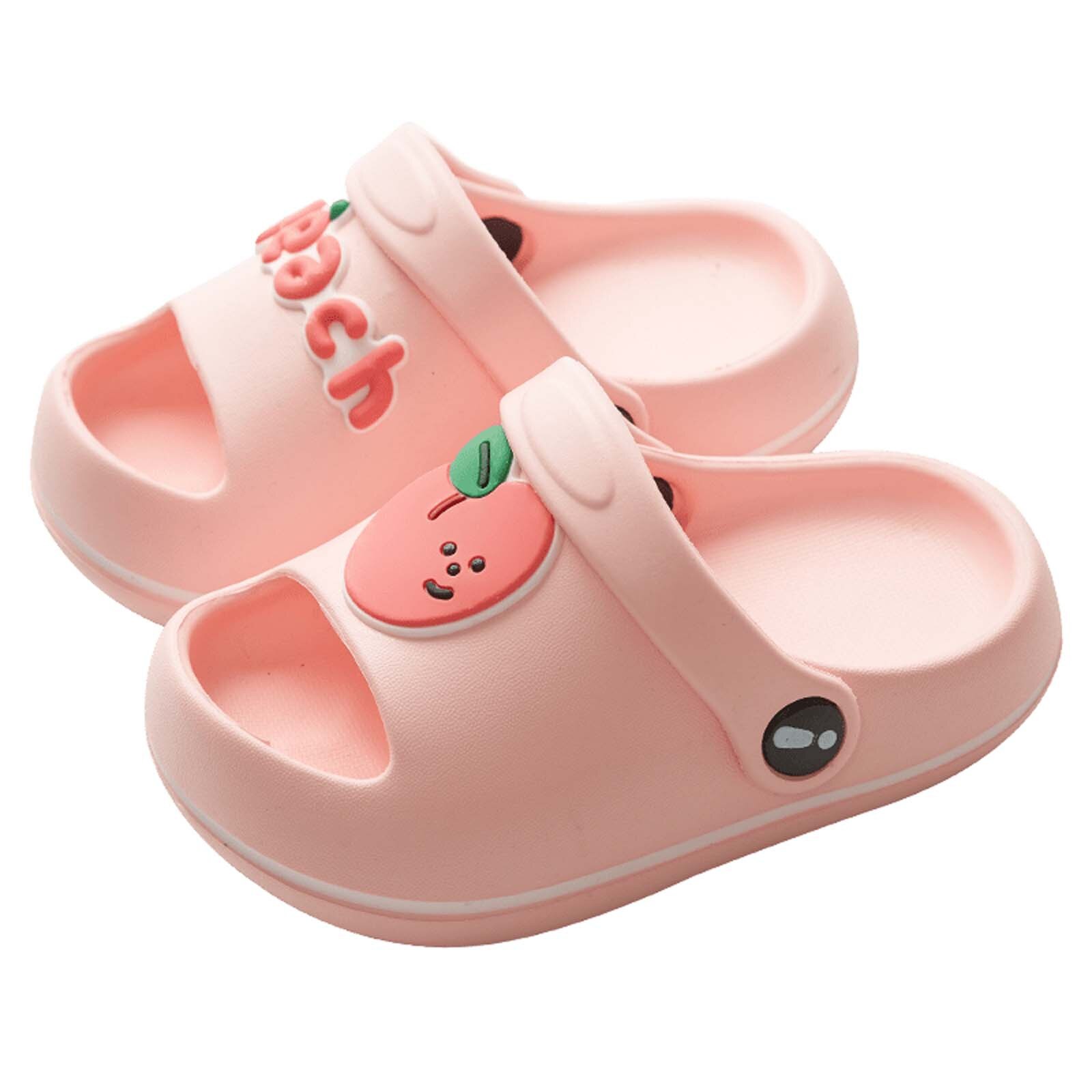 #5 Toddler Boys Girls Beach Pool Slides Sandals Home Fruit Slippers Kids Soft Shoes Flat Pool Water Shoes Home Shoes For Kids