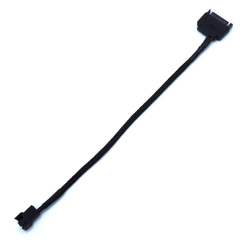 SATA 15Pin to 1 2 3 4 * 3Pin / 4Pin Computer Cooling Fan Splitter Hub Converter Adapter PWM Temperature Power Cable