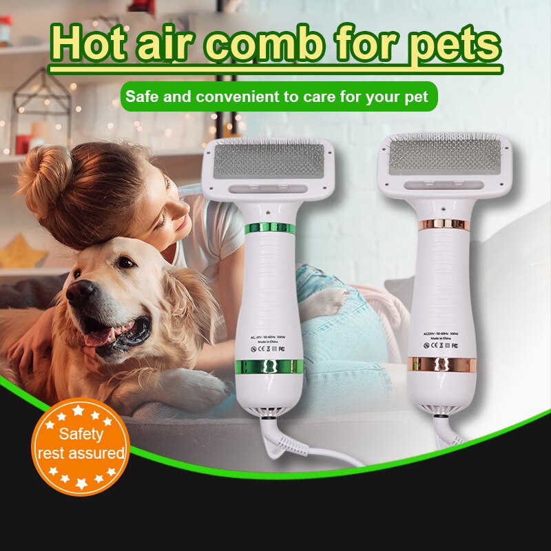 Brosse sèche-cheveux pour animaux de compagnie, peigne pour chien, chiot, chat, toilettage, Air , soins, nettoyage