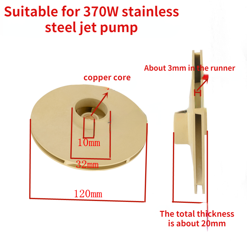 Självsugande pumpar centrifugalpumpar jetpumpar i rostfritt stål kateterstyrskena ppo plastimpeller vattenpumpsdelar: Svart