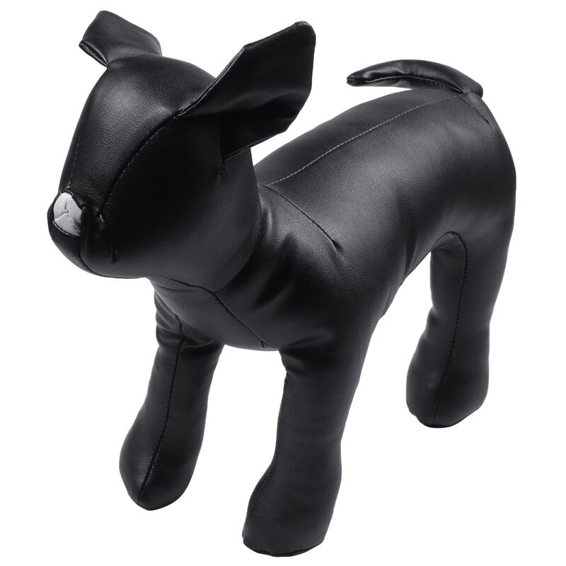 Maniquís de perro de cuero, posición de pie, modelos de perro, juguetes, tienda de animales, exhibición, maniquí: Verde