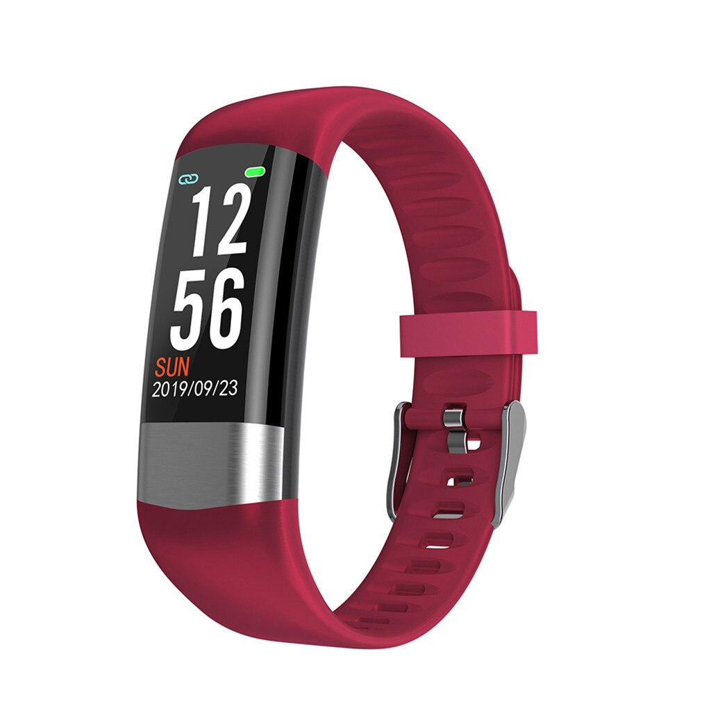 Smart Tracker Band Wristband Blood Pressure Heart Rate Monitor Pedometer Sports Health Fitness Bracelet For Android IOS: Red