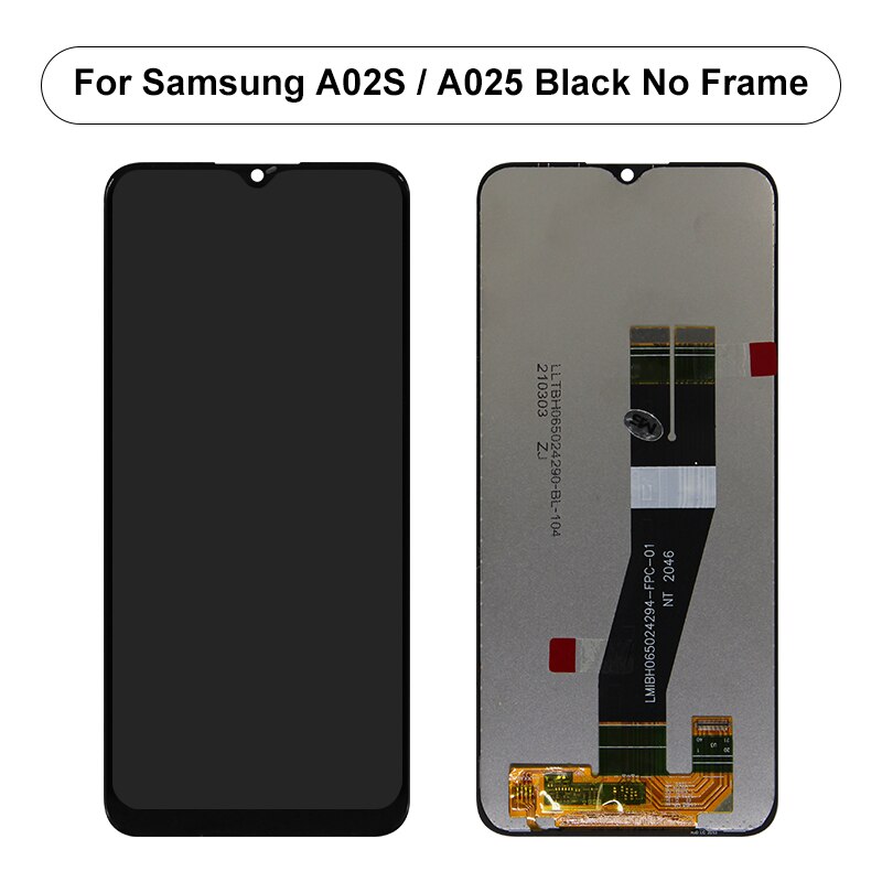 6.5" Original For Samsung Galaxy A02S Display SM-A025F/DS LCD Touch Screen Digitizer Display For Samsung A02S LCD SM-A025M/DS: Black NO FRAME