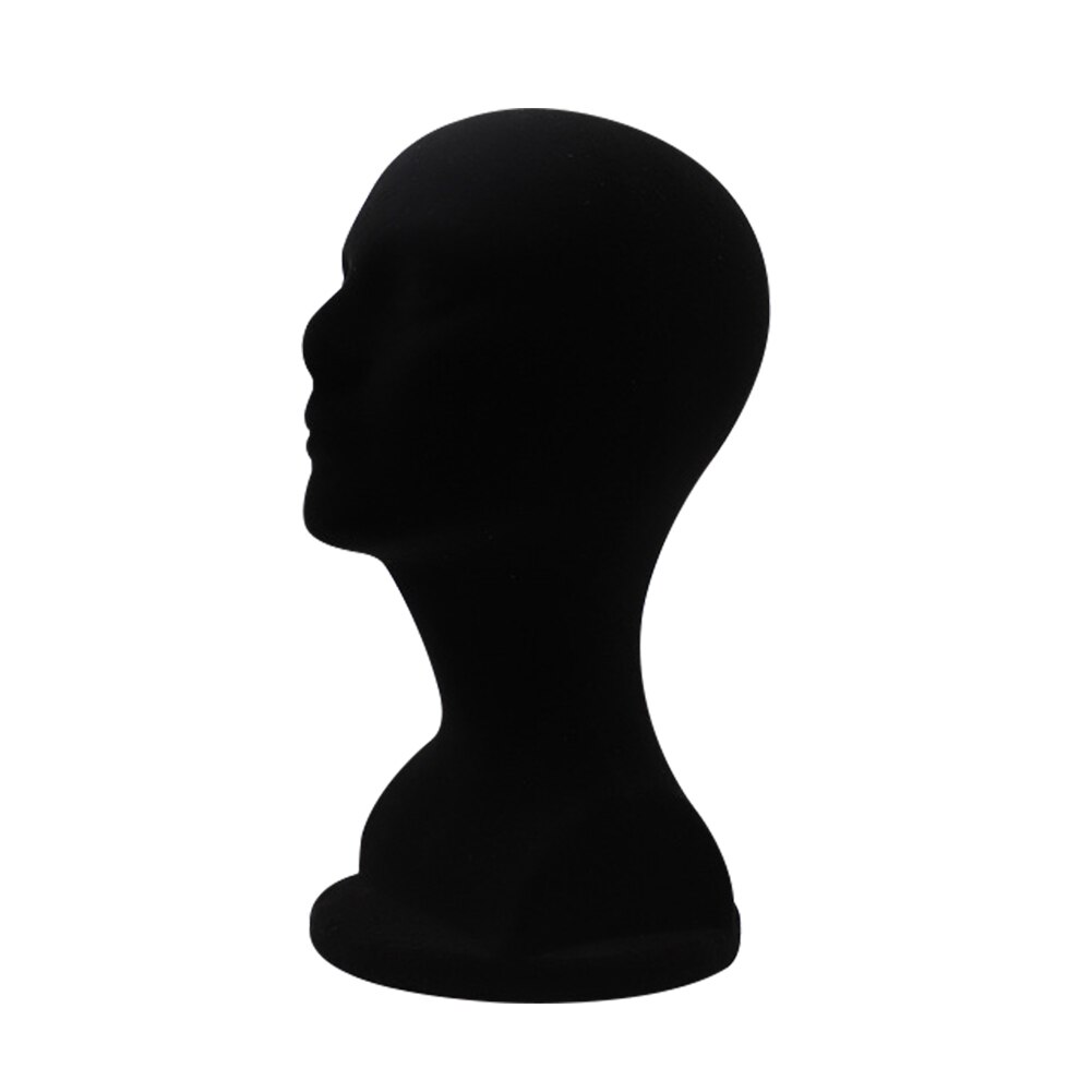 Plastic Abstract Mannequin Head Wig Hat Scarf Display Stand Model Wig Hair Display Stand for Salon Home Shop: Black