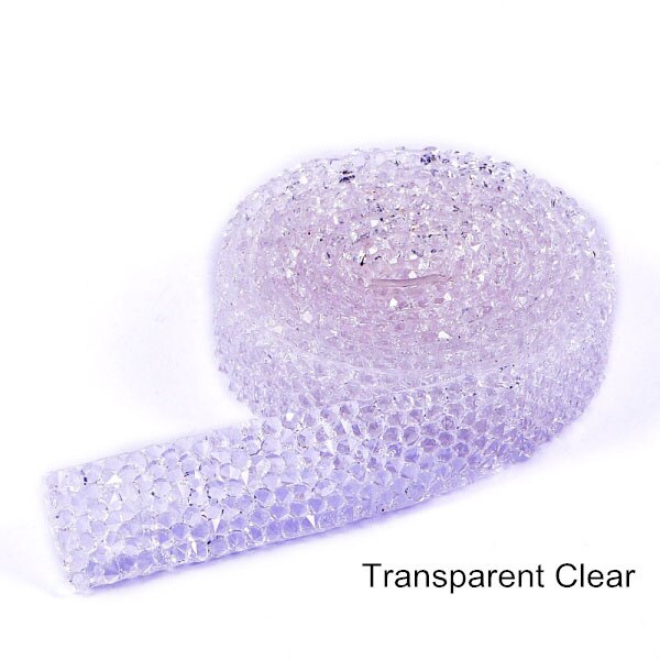 1 Yard/Lot Breedte 15 M Vele Kleuren Steentjes Banding Kristal Zilveren Steentjes Trim Banding Riem Rhinestones Trimmen Diy b3838: Transparent Clear