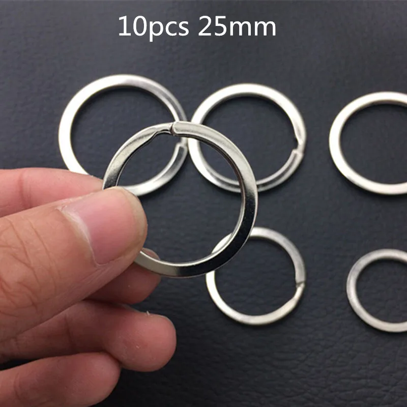 10/50 Stuks Metalen Sleutelhangers Met Split Ring Link Chain Sleutelhangers Keyfob Sleutel Hangers Houder Ringen Diy Sleutelhangers sleutelhanger: Goud