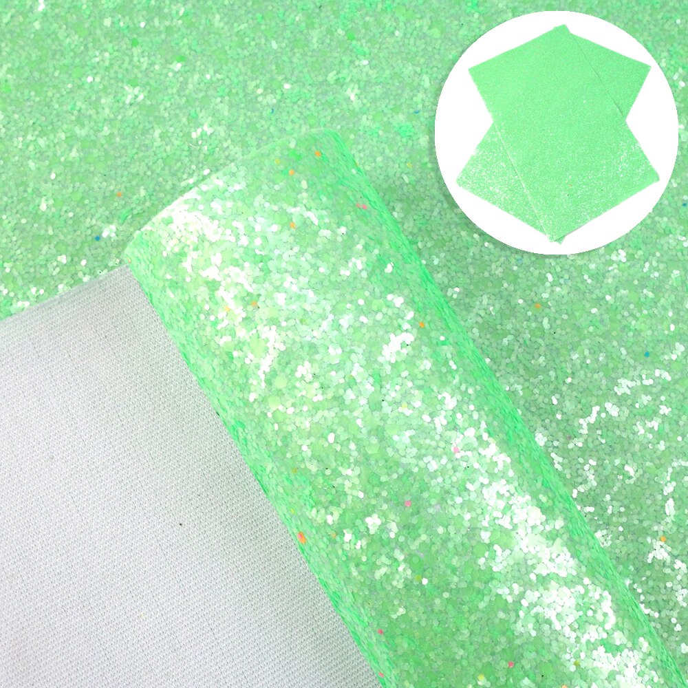20*34cm chunky glitter syntetisk læder i almindeligt farve til diy håndlavede håndtasker projekter ,1 yc 8091: 1095060002