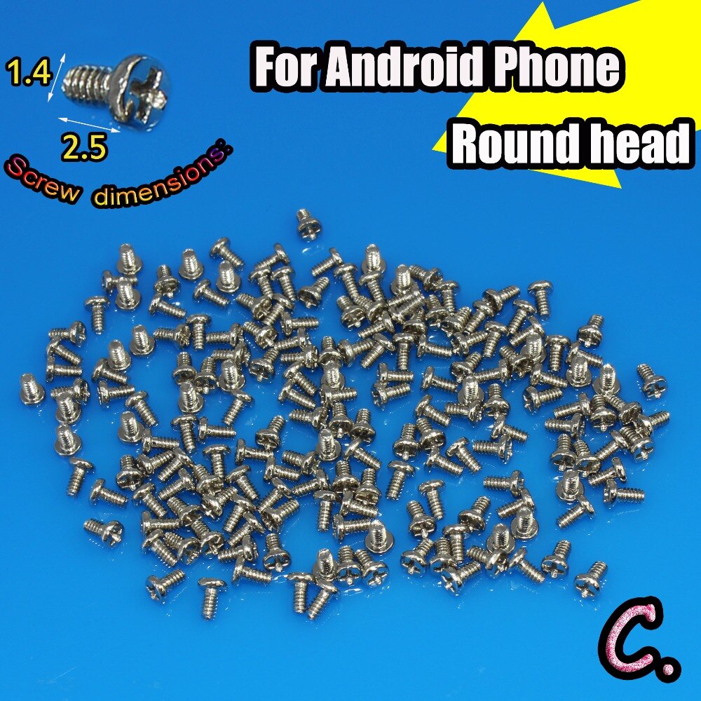 JCD-tornillos de cabeza plana/redonda para teléfono móvil, M1.4, para teléfono Android