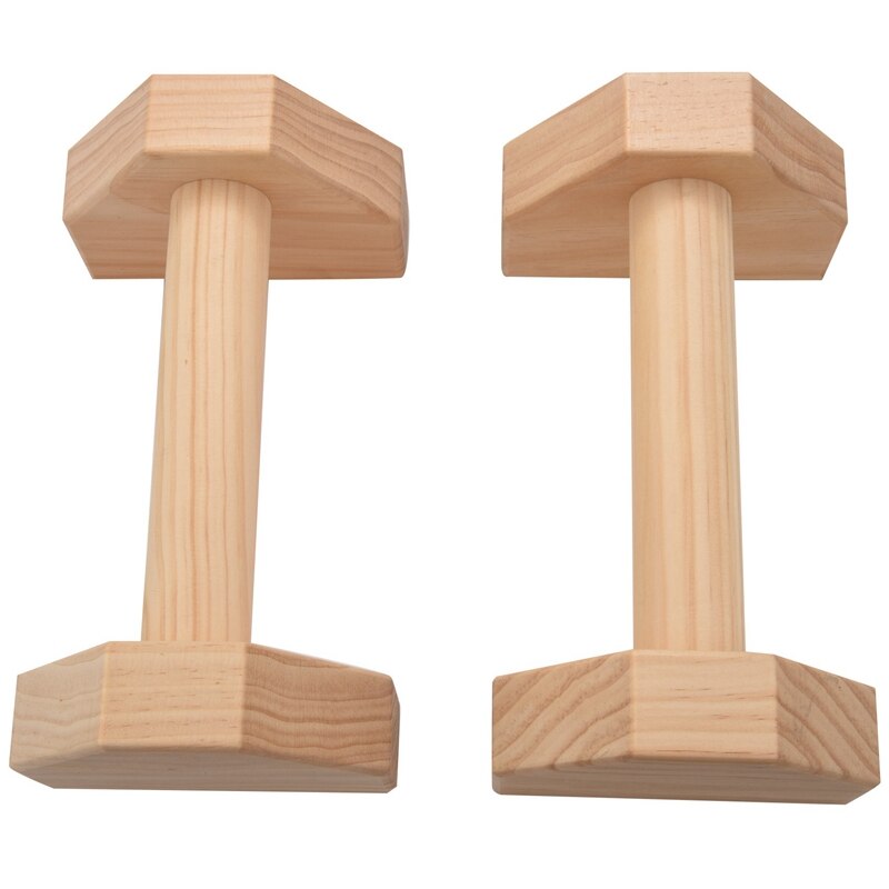 Fitness Push-Ups Gymnasium Exercise Training Chest H-Shaped Wooden Calisthenics Handstand Parallel Rod Double Rod: Default Title