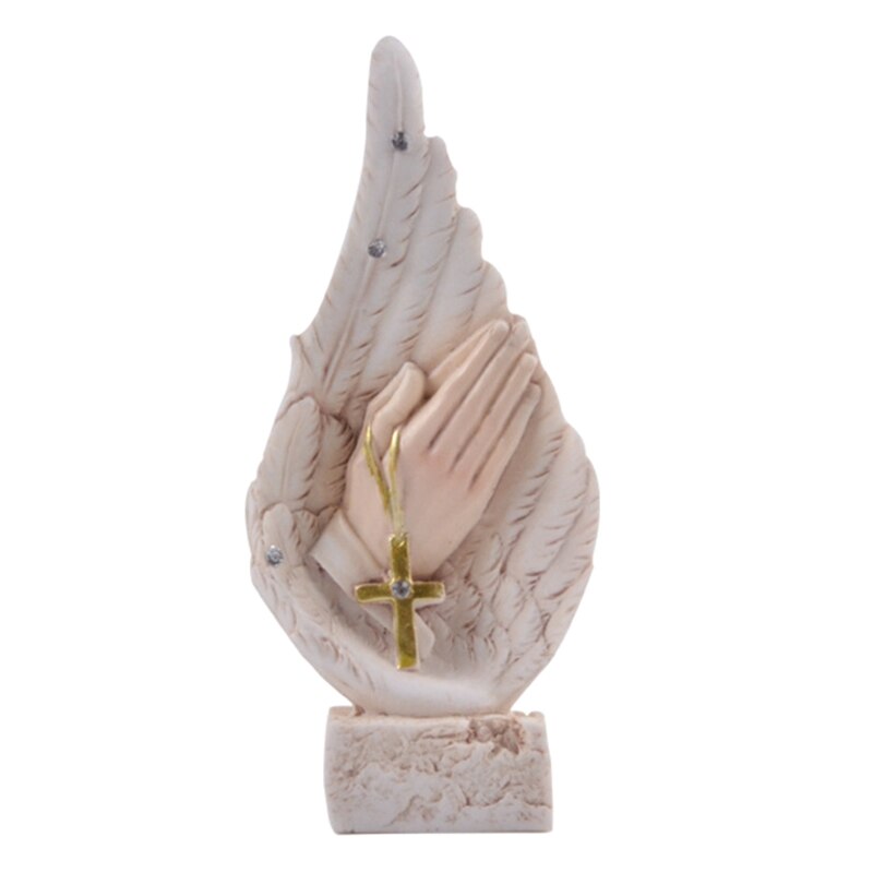 Sculpture de Christ jésus, Statue en résine, faite à la main, innovante, croix d&#39;ange, artisanat de la Bible du Christ, chandelier, décoration de maison religieuse