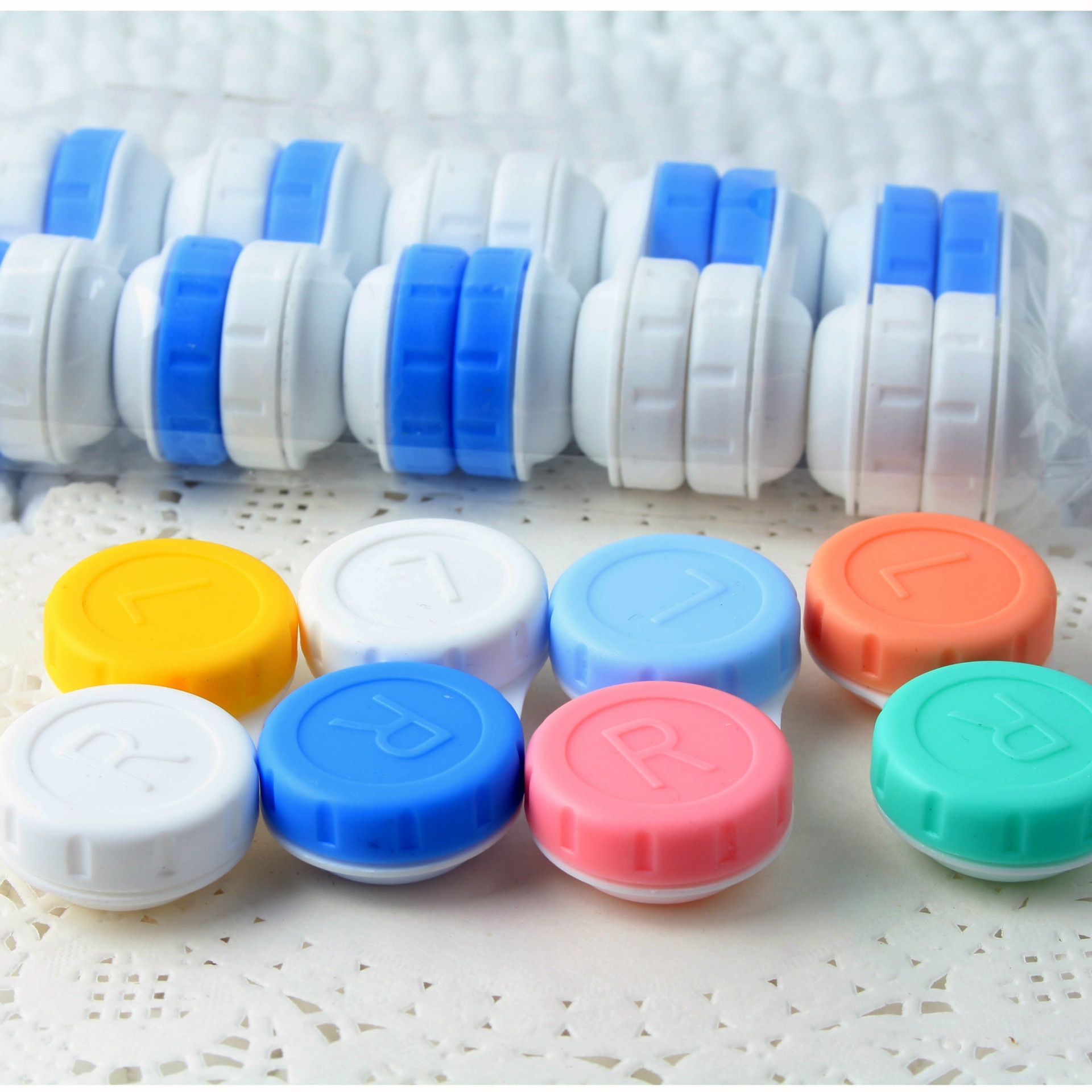 100 pcs/lot Glasses Cosmetic Contact Lenses Box Contact Lens Case for Eyes Care Kit Holder Container