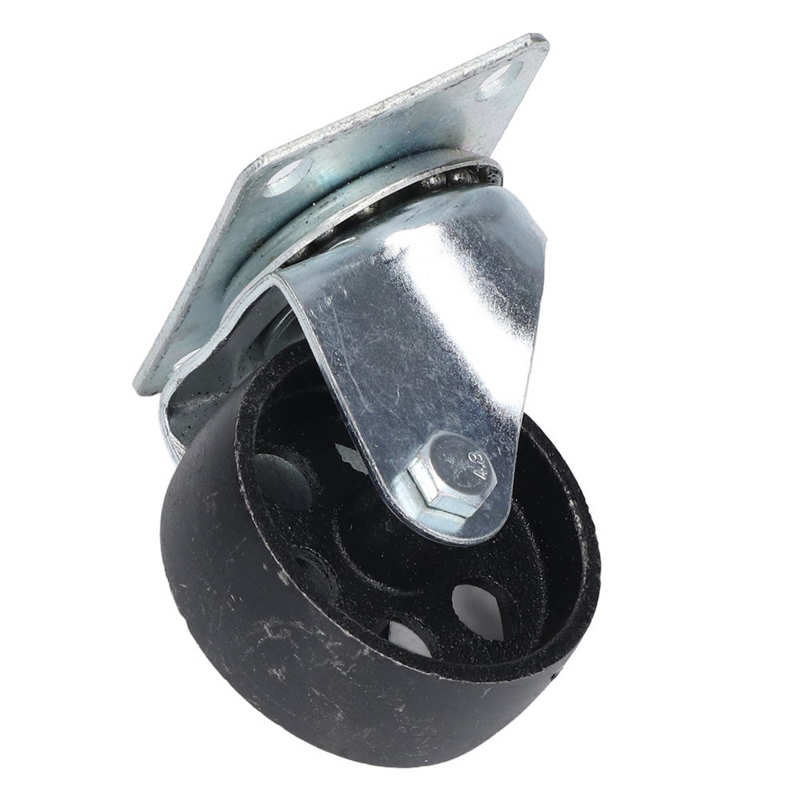 Roulette pivotante de 3 pouces, plaque rotative en fonte, double roulement, remplacement de roue universel pour chariot, outils à main