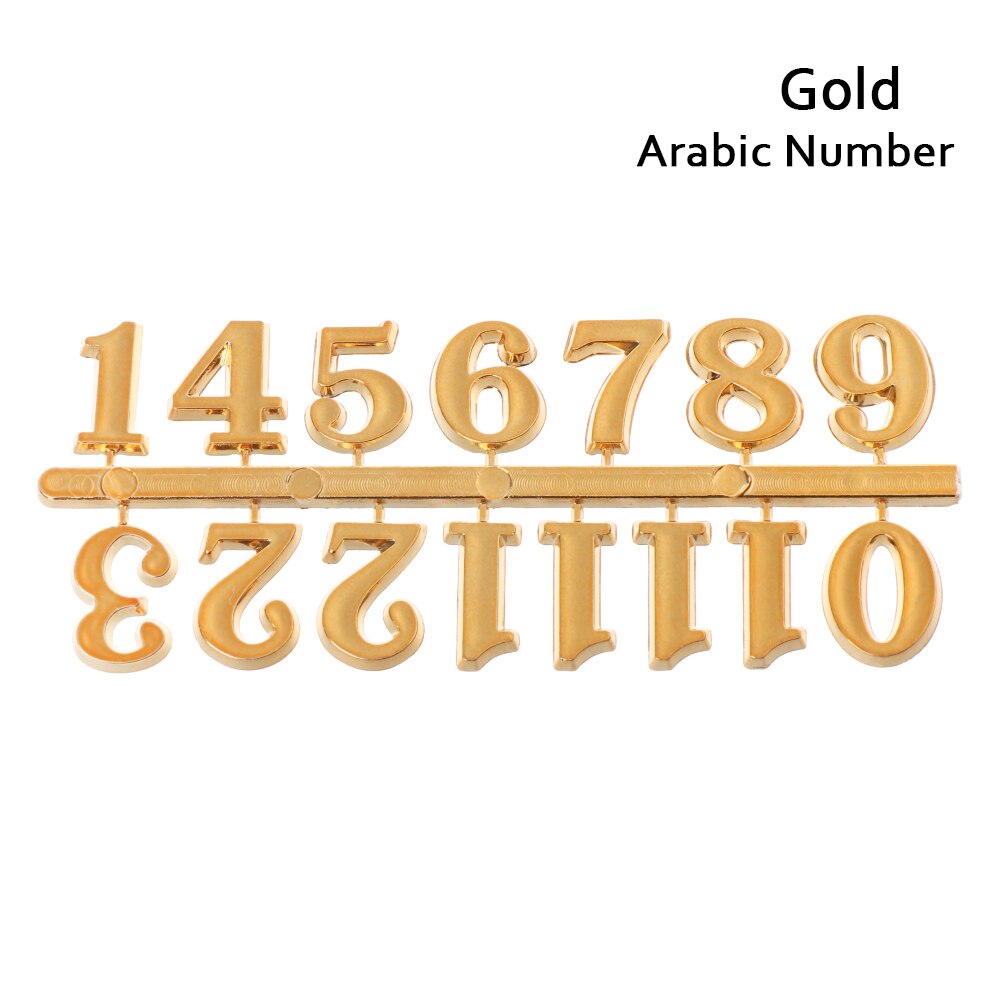 1SET BRICOLAGE Remplacement Numérique Gadget BRICOLAGE Réparation Restaurer les Anciennes Quartz Horloge Pièces Nombre Arabe Cloche Accessoires Chiffres: gold arabic number