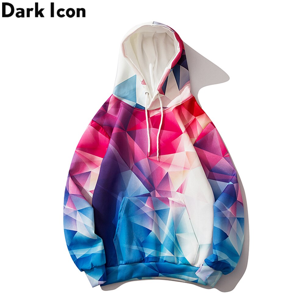 Dark Icon 3Digital Printed Hip Hop Hoodie Men Pullover Streetwear Men's Hoodies Hooded Man