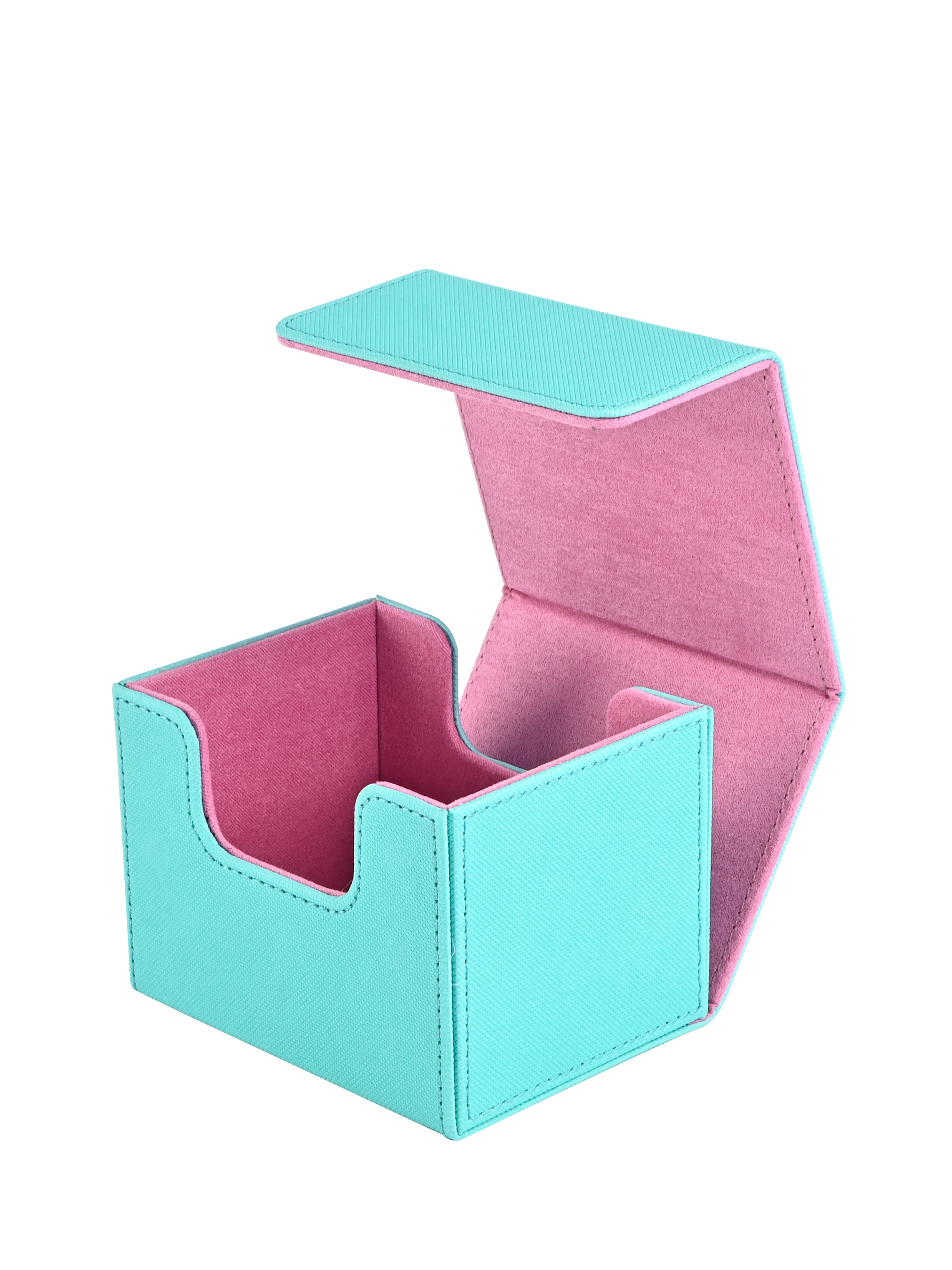 Card Deck Box , Card Storage Box Fits 100 single Sleeved Cards, PU Leather Strong Magnet Card Deck Case for TCG Cards: Multicolor