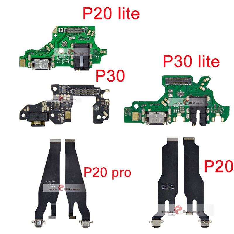 1pcs USB Charging For Huawei P9 P10 P30 lite P20 Pro P30 P9 P10 Plus Charger Port Dock Connector Flex Cable