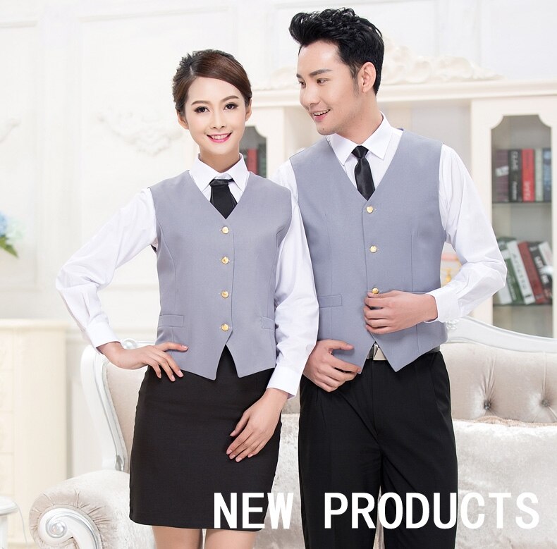 Hotel uniform vest klub servitrice overalls vest mand/kvinde bar klud