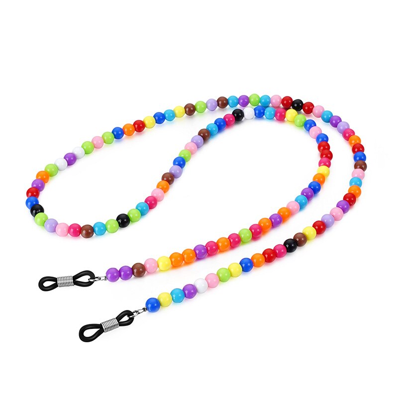 Chaîne perles colorées pour lunettes de soleil, collier pour femmes, cordon pour la lecture, cordelette de cou, cordelette pour accessoires lunettes: B-1-64CM