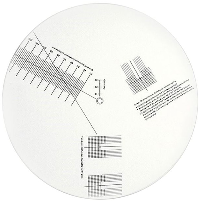 Goniometro Allineamento Cartuccia Giradischi - Disco Calibrazione Acrilico 29.5cm Per Vinili - Foto 5