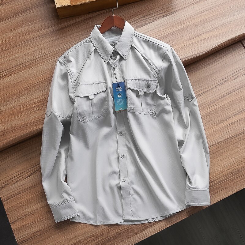 Chemise de pêche pour hommes, vêtement de Performance, respirant, séchage rapide UV UPF40, Camisa d&#39;extérieur, taille américaine M-XL
