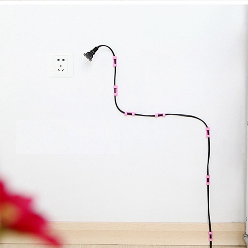 20Pc Desktop Muur Draad Bevestiging Draad Gesp Lijn Gesp Route Vaste Gesp Kabel Clip