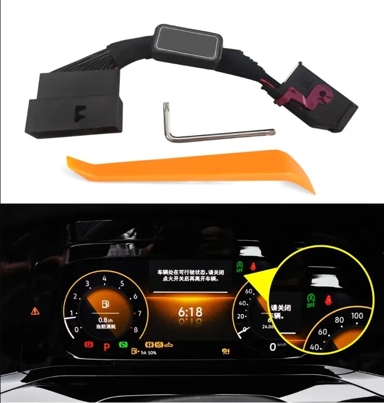 Auto Start Stop Canceller for VW Volkswagen Golf MK7 7.5 MK8 MK6 -2024 Car Stop Start Engine Eliminator Device Disable Cable: Gold