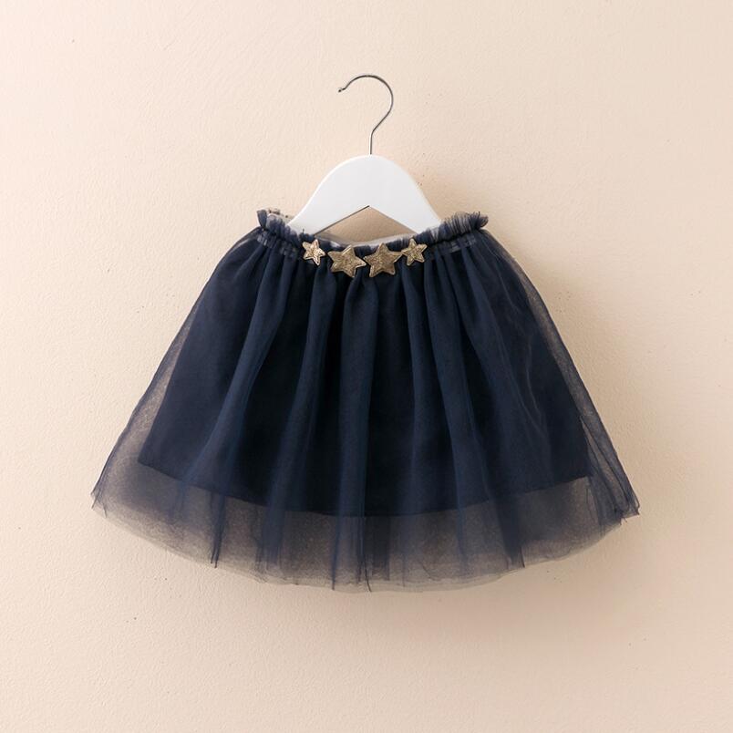 Bebis småbarnskläder flickor tutu kjolar barn balklänning pettiskirts färgglada stjärna tutu kjol tjej prinsessa dans party kjol  jw651: Marinblå underdel / 24m