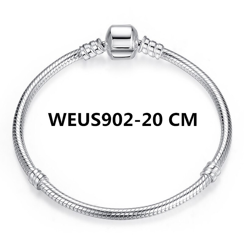 Bisaer Braccialetto in Argento sterlina 925 in Modo Chiaro CZ pizzo-su Regolabile tennis Braccialetti Infilati per le donne in Argento Regalo Dei Monili del braccialetto: WEUS902-20