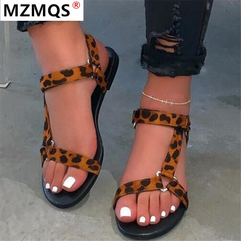 Sandales à bout ouvert pour femme, chaussures d'été de , couleur arc-en-ciel, chaussures avec boucles avec crochet, collection