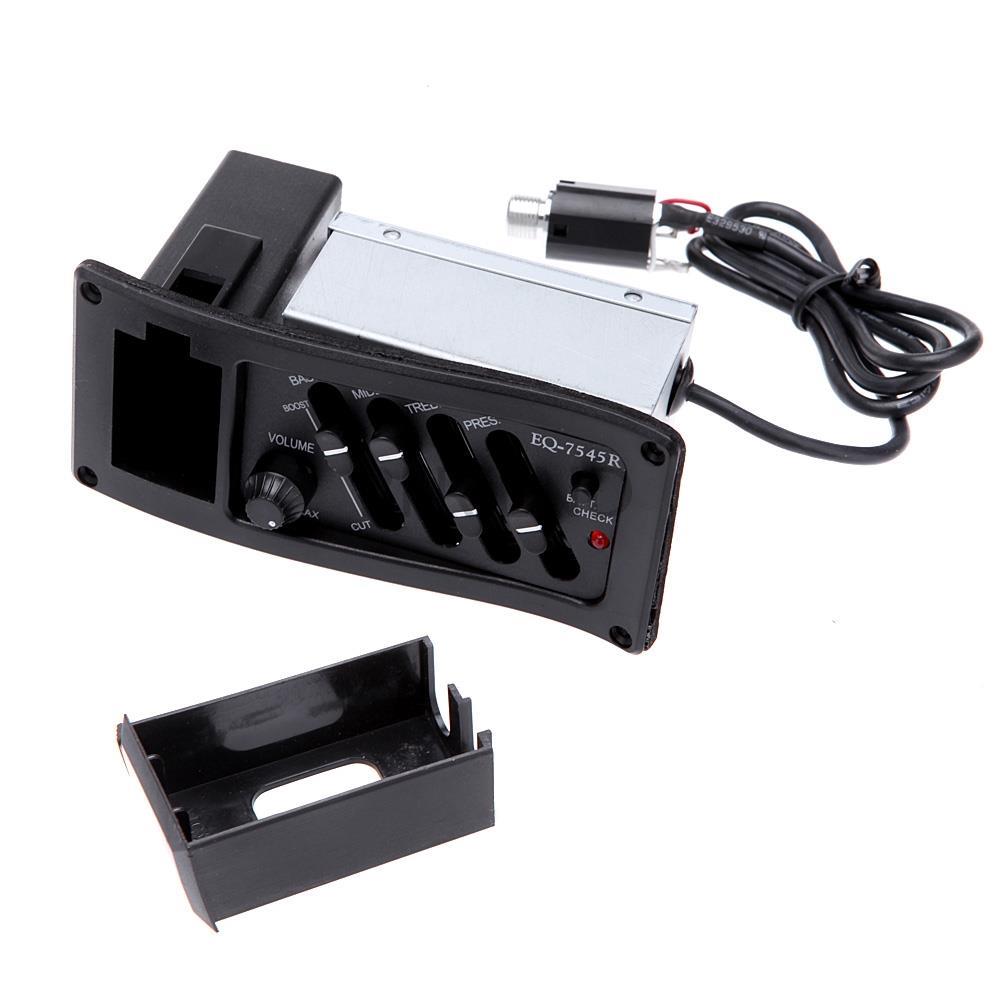 PREAMPLIFICADOR de guitarra acústica , accesorio de salida de 6,5 MM, EQ 7545R, 4 bandas