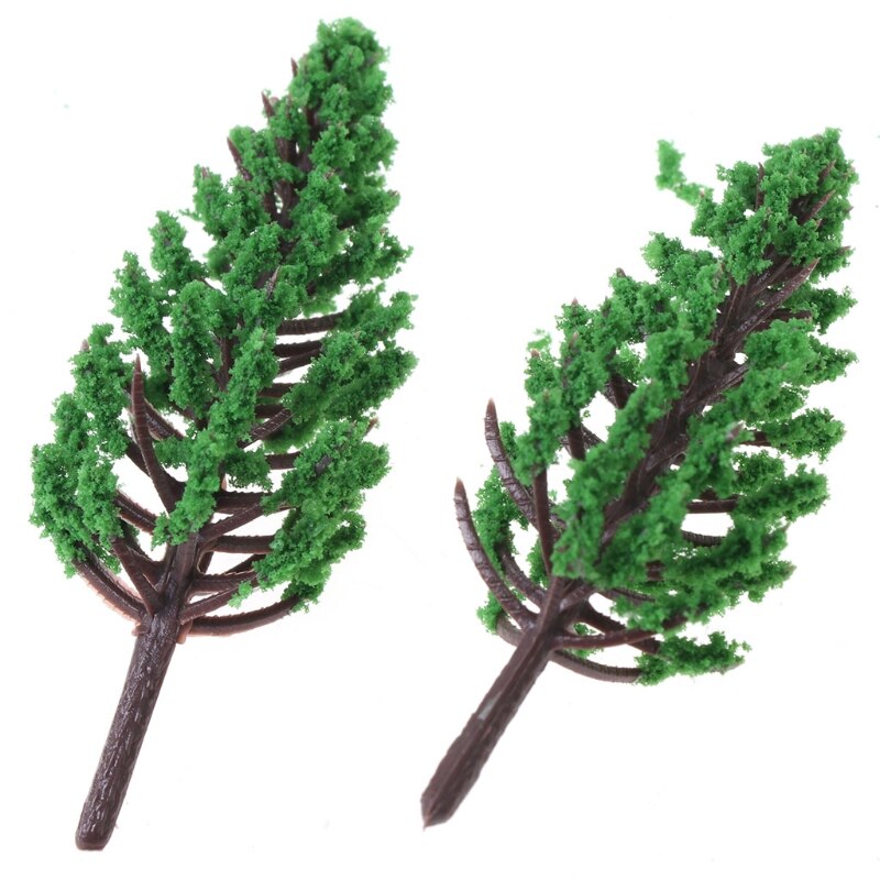 20pcs Model Trees Park Street Railroad House Layout Green Landscape Scenery