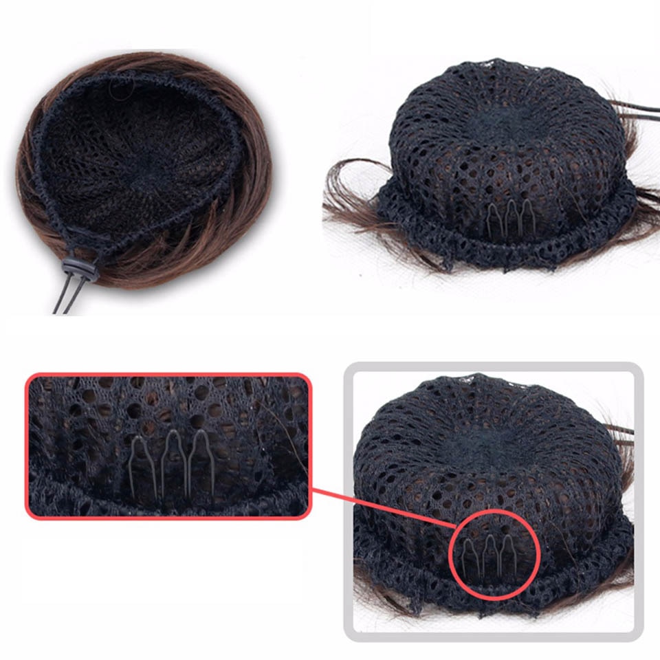 Accesorios para el cabello para mujeres Lupu, extensión de pelo sintético de Donut, extensión de cola de caballo, extensión de cola de caballo