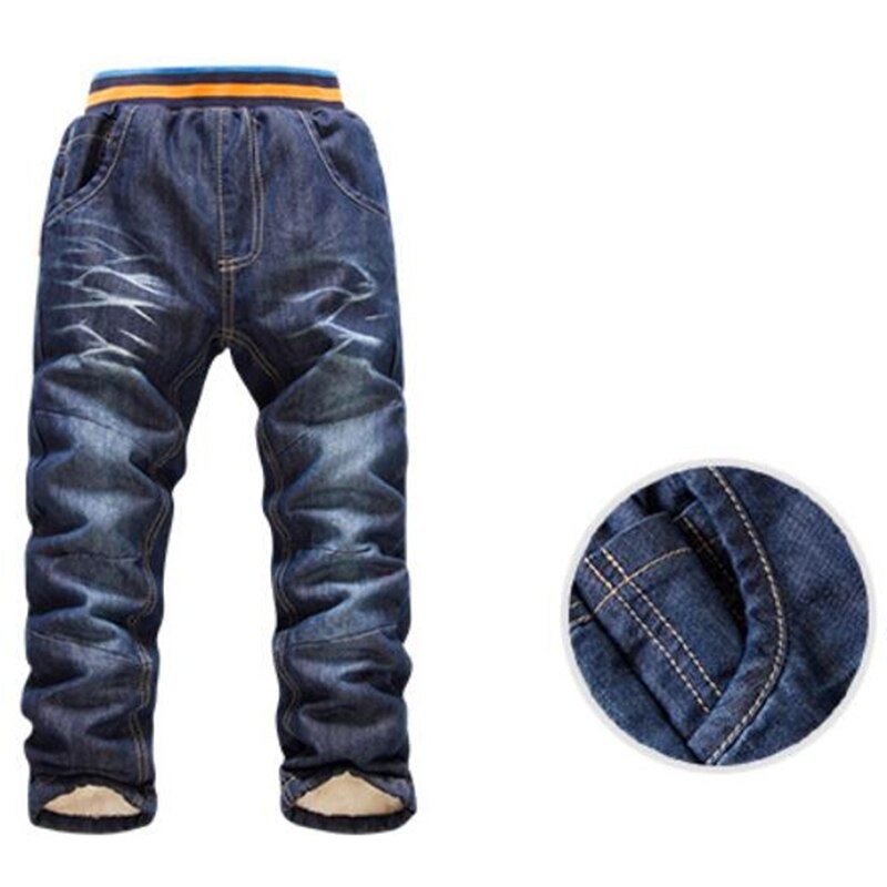Add Wool Warm Clothes Boys Jeans Pants Children Washed Denim Jeans Boys Long Trousers Baby Boy Jeans Pants Winter Jean