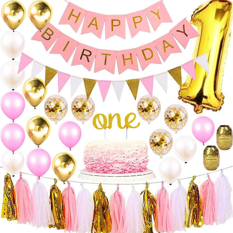 Meerjungfrau 'Happy Birthday' Banner Mit Glitzer | Ca. 2 M Lang | 13-teilig | Papier, Zum Selbstaufhängen
