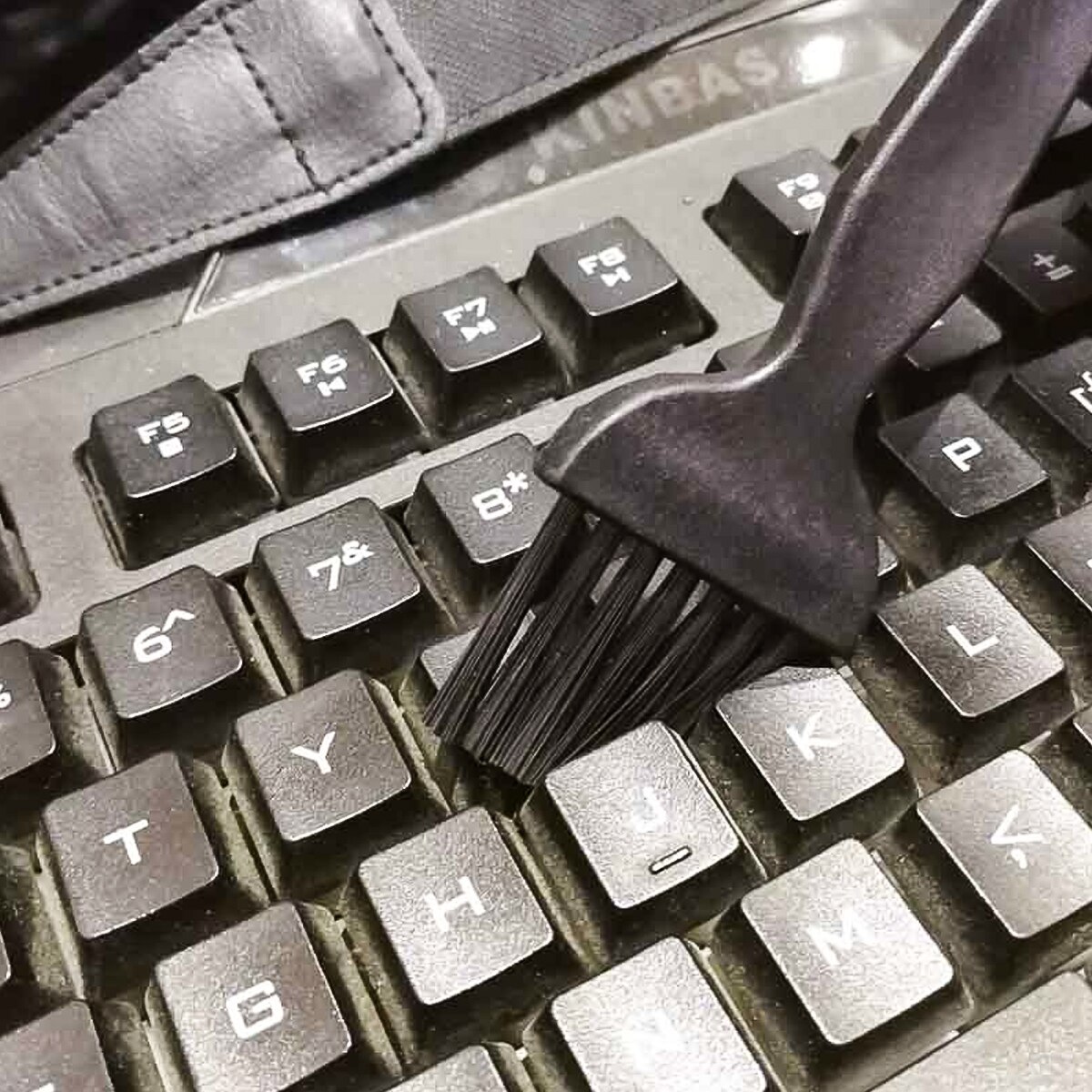 Cepillos antiestáticos 8 en 1 con mango de plástico portátil, Kit de cepillo de limpieza de nailon para teclado, limpiadores de ordenador y teléfono
