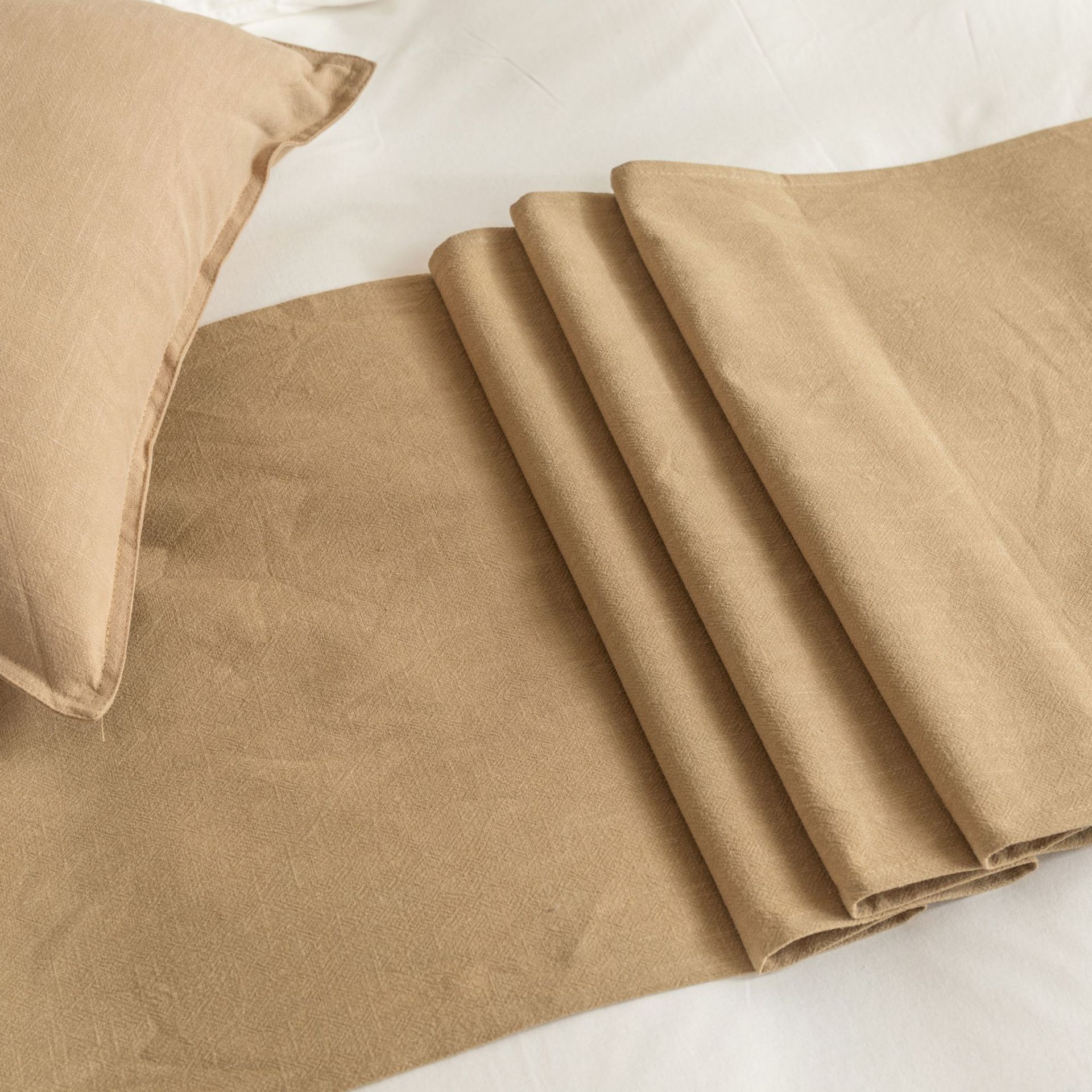 Cilected 3Pcs Baumwolle Und Leinen Bett Runner Einfarbig Bettdecke Protector Wurf Haus Hotel Schlafzimmer Decor Runner Bett Schwanz handtuch