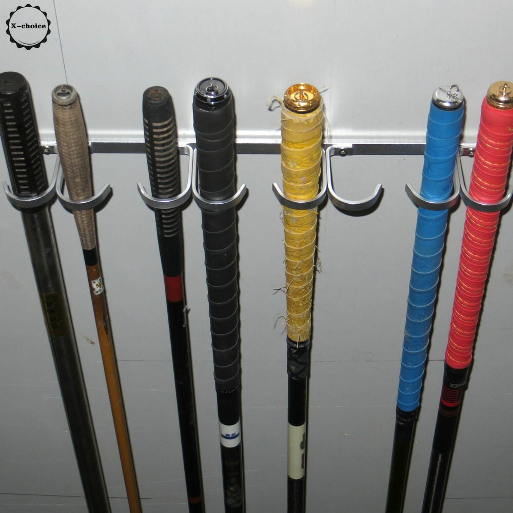 Rack'em Overhead Fishing Rod Rack,8-Rod Fishing Rod Rack,Aluminium Alloy Holder Garage Ceiling Mount Storage