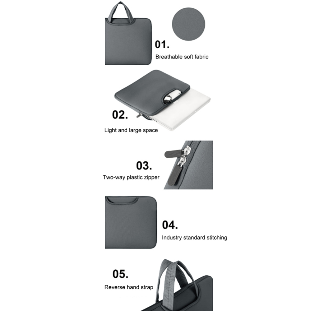 Outdoor Laptop Protective Sleeve Case For 14 Inches Notebook Shockproof And Wear-Resistant Nylon Zipper Computer Bags