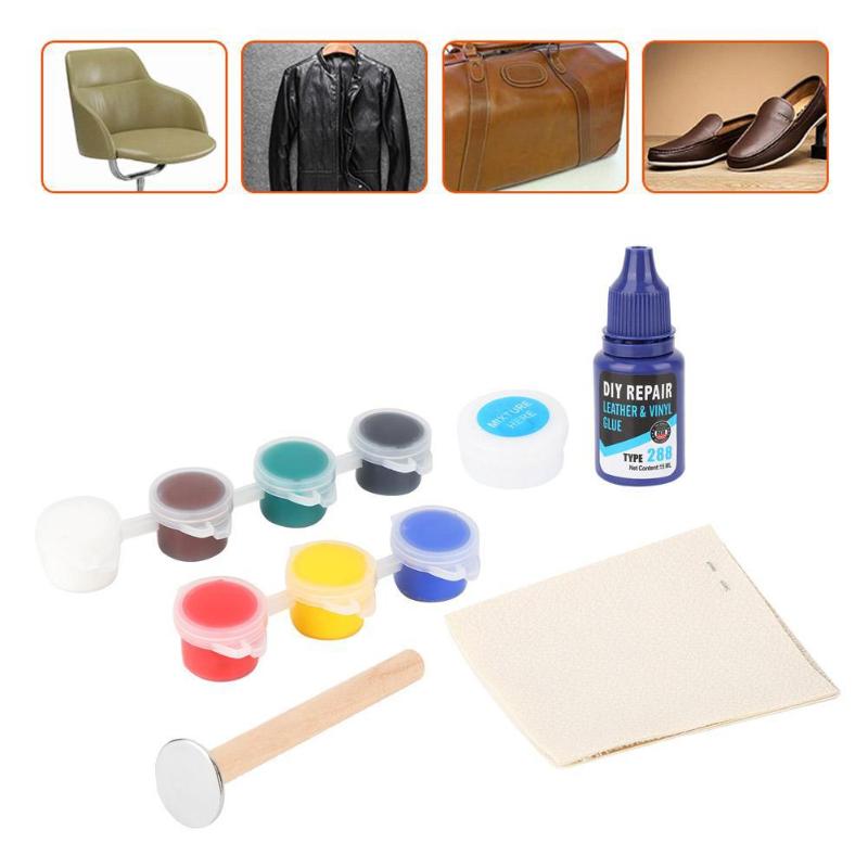 DIY Leather Vinyl Repair Kit Seat Sofa Coats Hole Crack Rip Auto Car Care Repair Kit Liquid Leather Restoration Tools