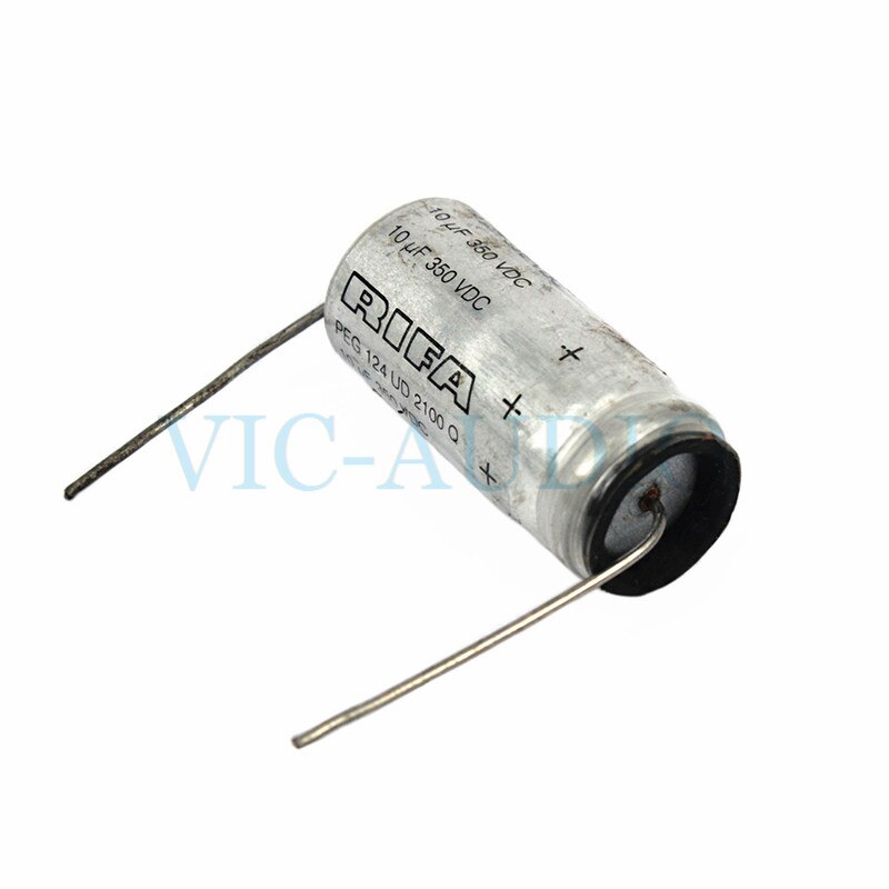 Condensador electrolítico de Pin Axial, piezas de amplificador de 10UF y 350V, accesorios de Audio para bricolaje, serie Richa PEG124, 2 uds.,