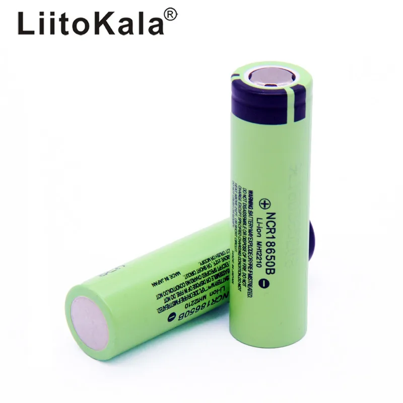 LiitoKala Original NCR18650B 3.7V 18650 Litium Uppladdningsbart Batteri 3400mAh - 1-10 Enheter - För Ficklampor, Elverktyg, Leksaker