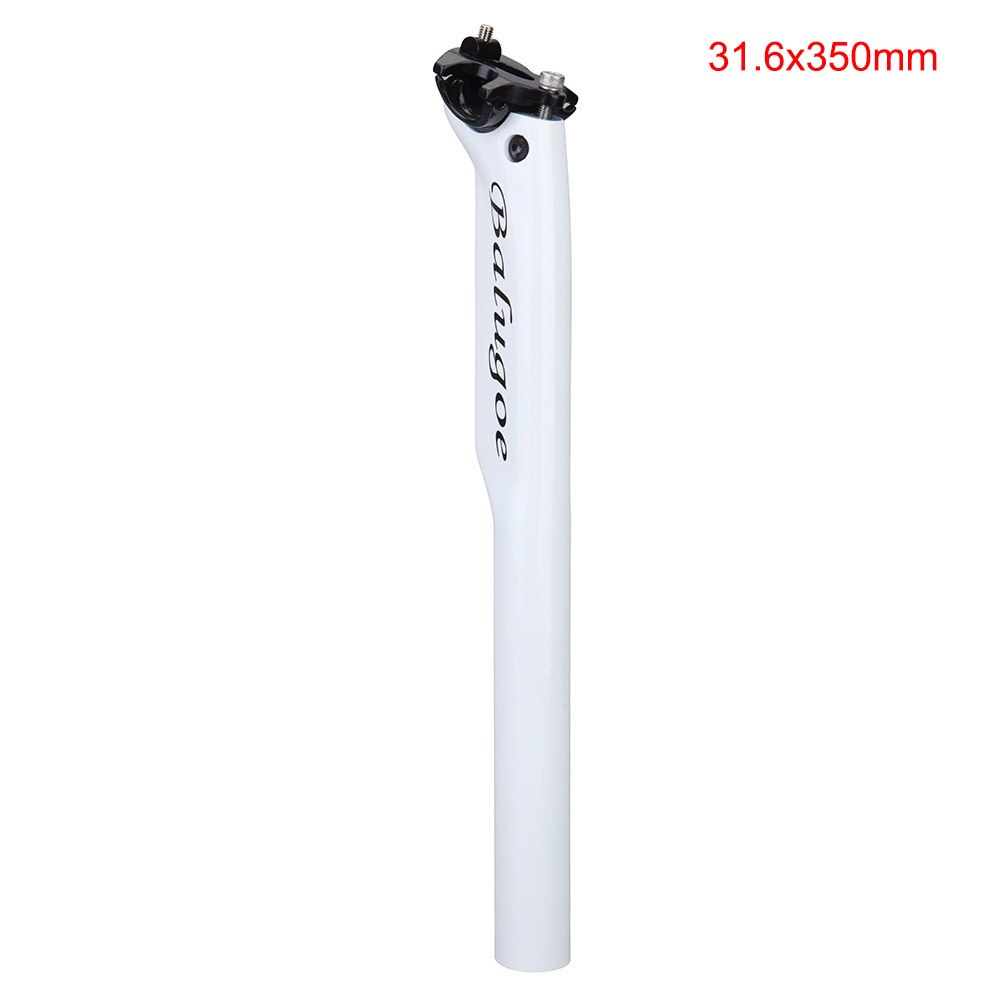 Balugoe Mtb 3K Carbon Fiets Zadelpen Zadelpennen Fiets Koolstofatomen Zadelpen Racefiets Zadelpen 27.2/30.8/31.6*350Mm Offset Tegenslag: Wihte 31 6x350