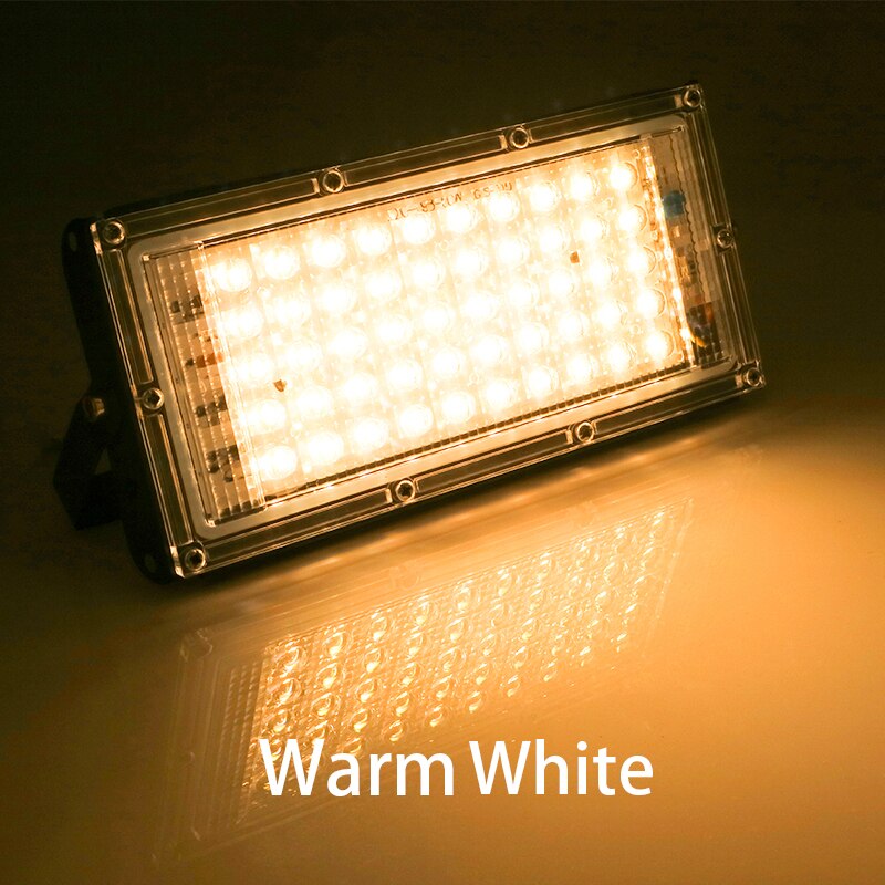 Led valonheitin 30w 50w 100w 220v valonheitin streetip 65 vedenpitävä ulkoseinä heijastin valaistus puutarha neliö spotlighted: Lämmin valkoinen / 30w 220v / 1 kpl